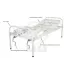 JDC-J01 Pat de spital manual simplu, cu o funcție și tăblii metalice vopsite