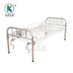 JDC-J02 Pat de spital manual simplu, cu două funcții și tăblii din oțel inoxidabil
